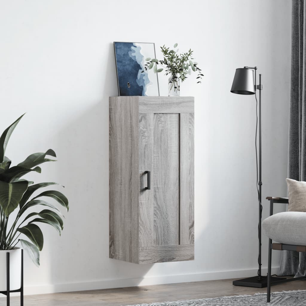 Dulap de perete, gri sonoma, 34,5x34x90 cm, lemn prelucrat GartenMobel Dekor