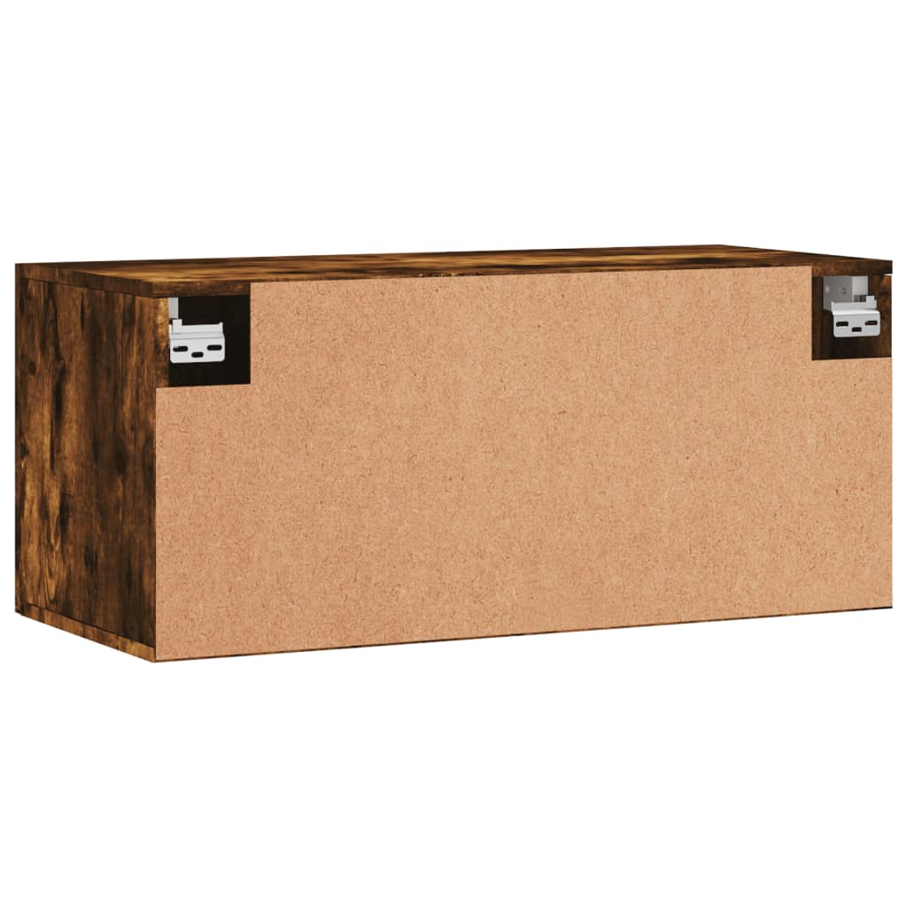 Dulap de perete, stejar fumuriu, 80x36,5x35 cm, lemn compozit GartenMobel Dekor