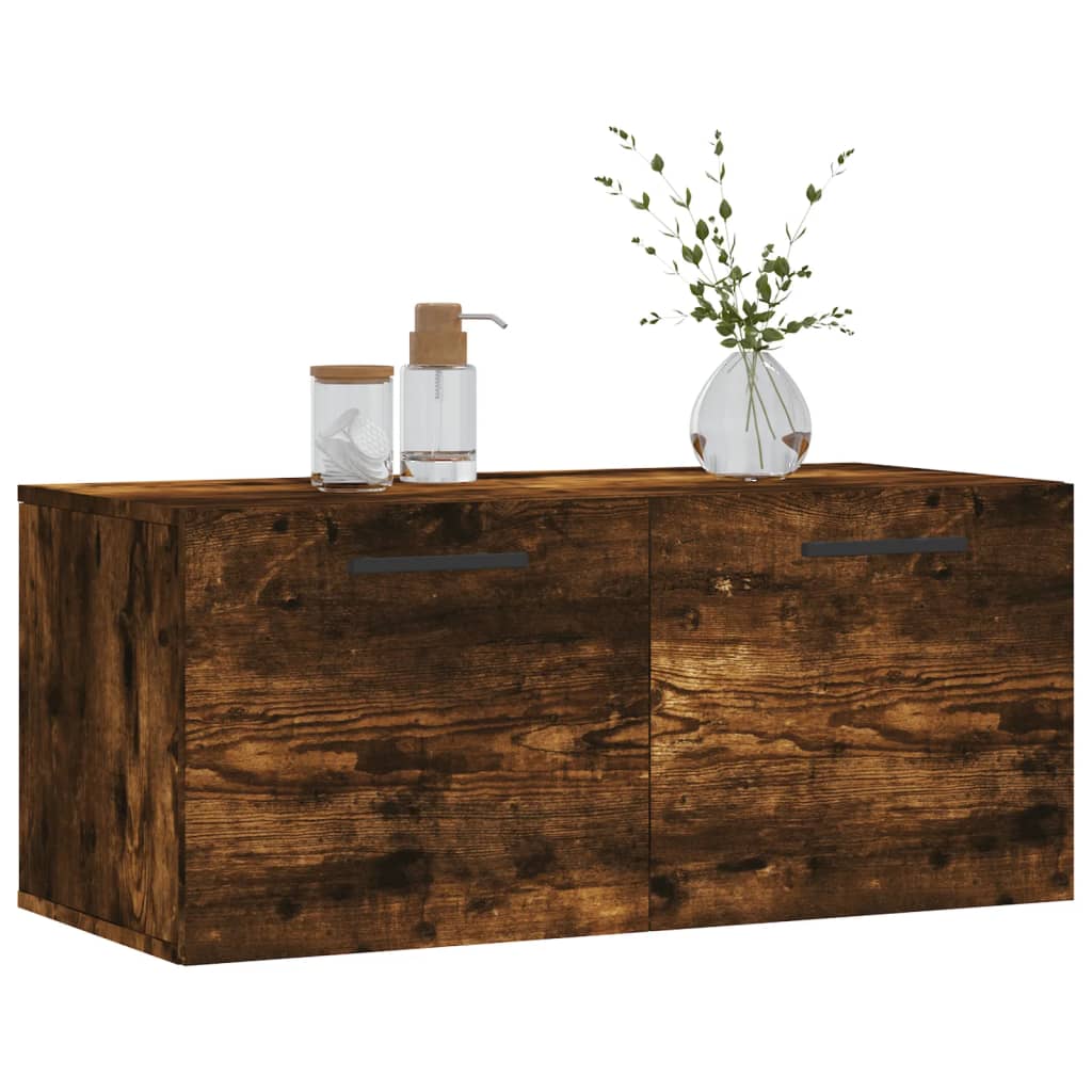 Dulap de perete, stejar fumuriu, 80x36,5x35 cm, lemn compozit GartenMobel Dekor