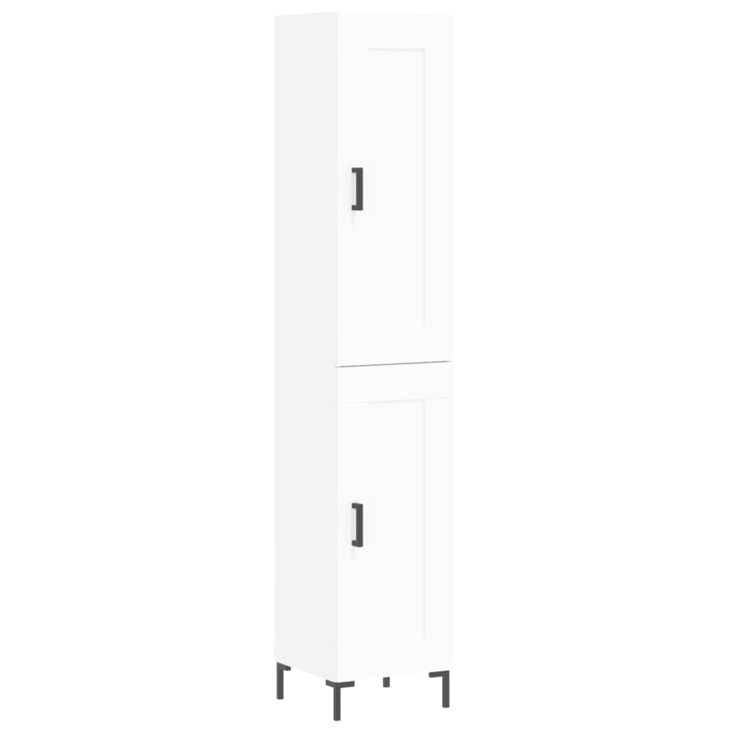 Dulap înalt, alb, 34,5x34x180 cm, lemn prelucrat GartenMobel Dekor