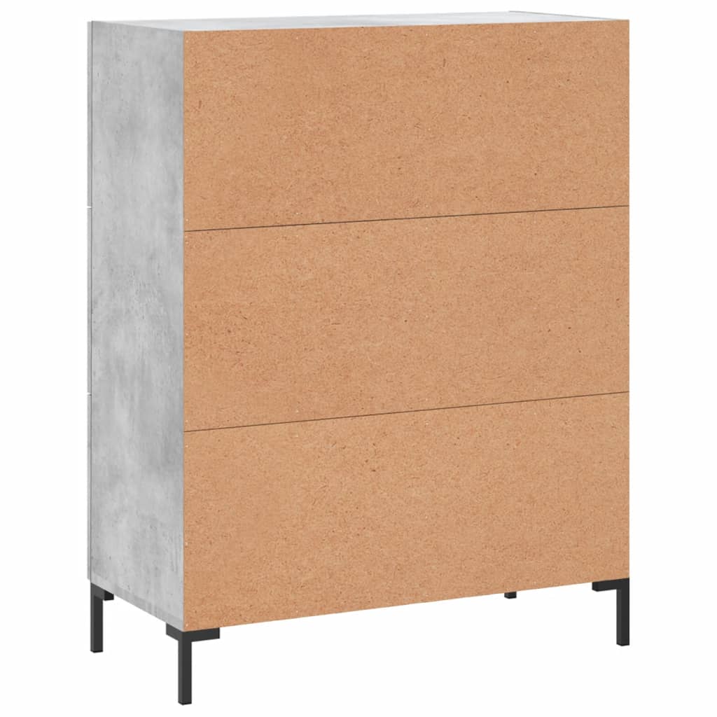 Servantă, gri beton, 69,5x34x90 cm, lemn compozit GartenMobel Dekor