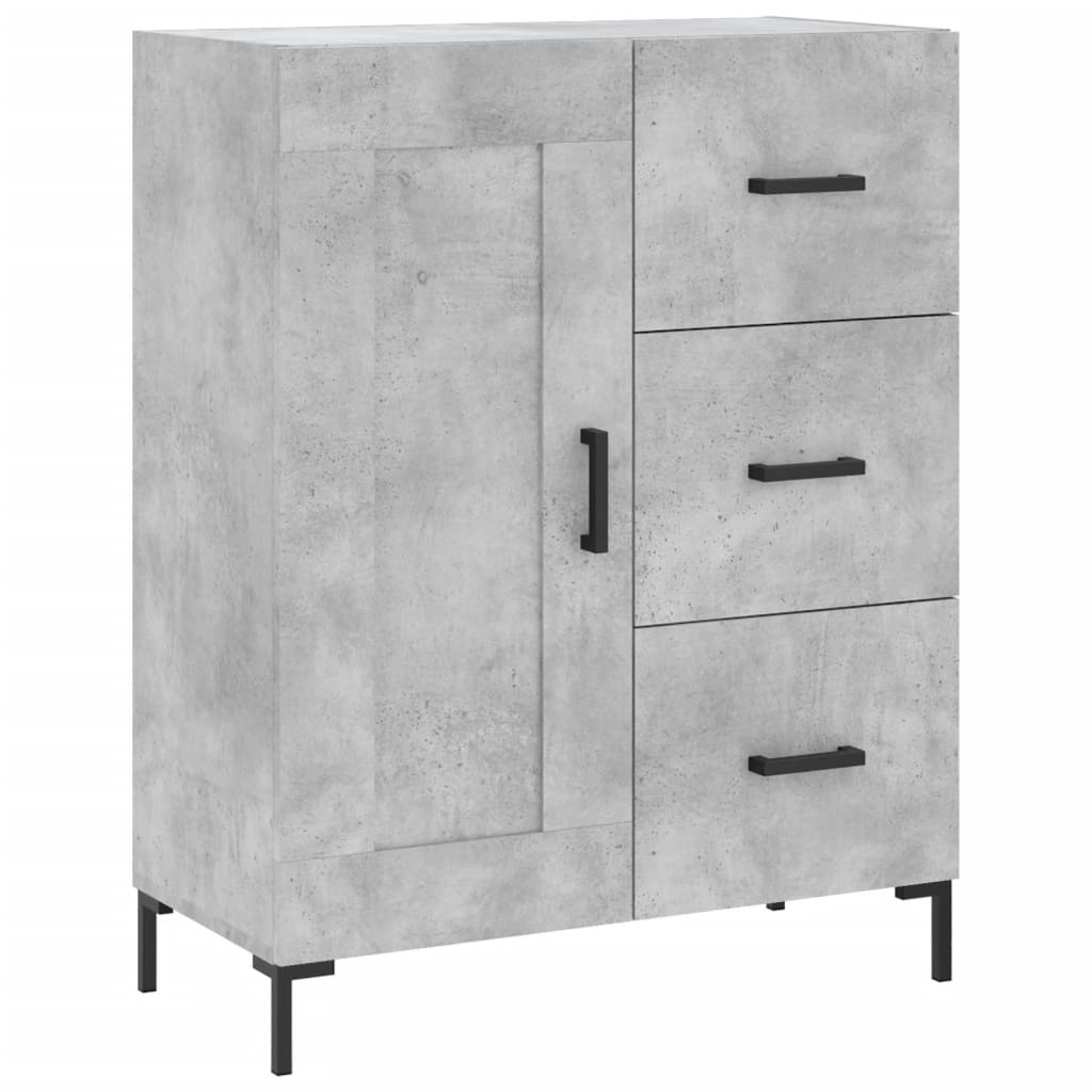 Servantă, gri beton, 69,5x34x90 cm, lemn compozit GartenMobel Dekor