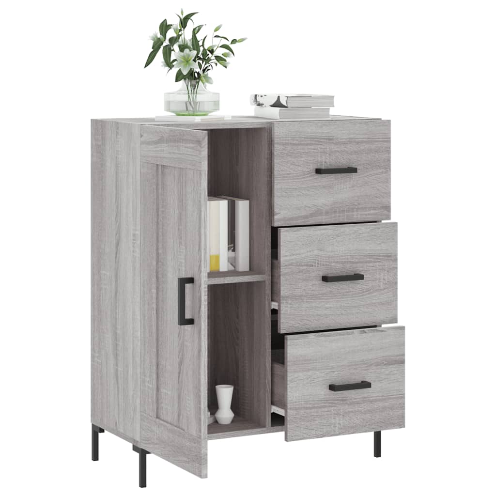 Servantă, gri sonoma, 69,5x34x90 cm, lemn compozit GartenMobel Dekor