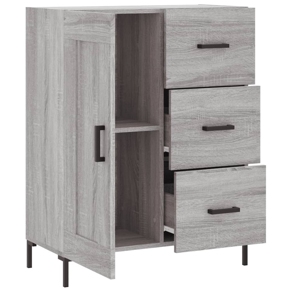 Servantă, gri sonoma, 69,5x34x90 cm, lemn compozit GartenMobel Dekor