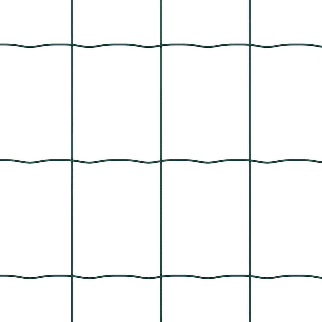 Gard Euro cu 13 Stâlpi Flanșați 0.6x25 m din Oțel Galvanizat GartenMobel Dekor