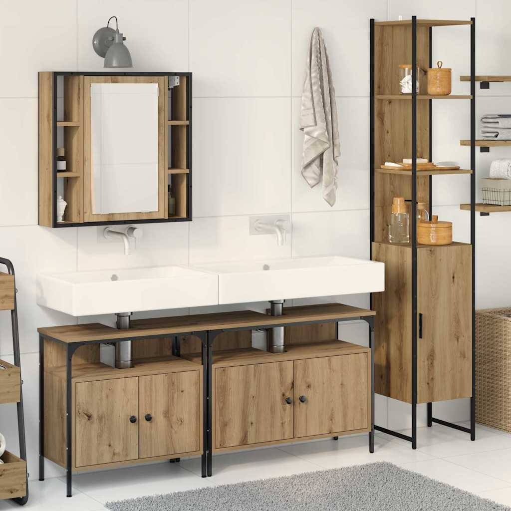 Set baie 4 piese din stejar artisan GartenMobel Dekor