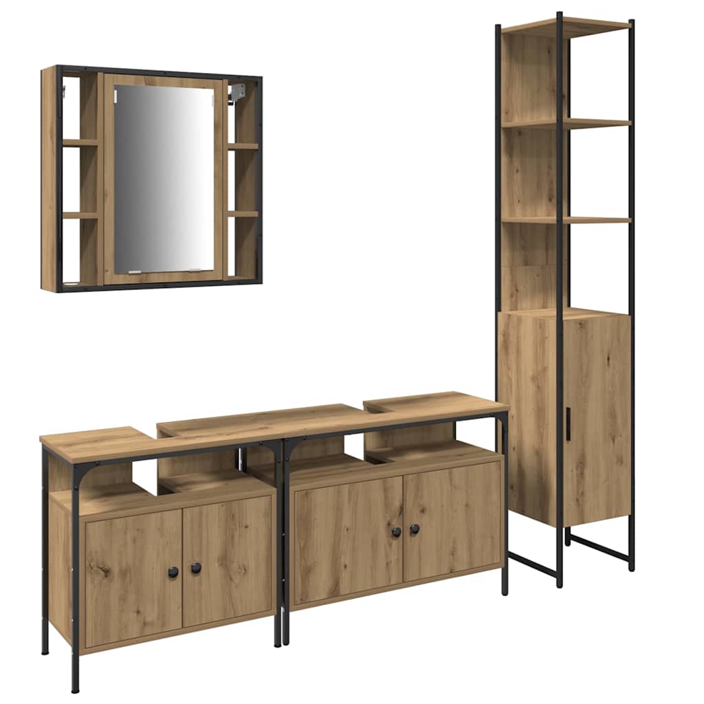 Set baie 4 piese din stejar artisan GartenMobel Dekor