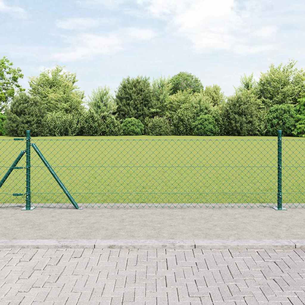 Set de Stâlpi de Gard Argintiu 25 x 0.6 m Oțel Galvanizat GartenMobel Dekor