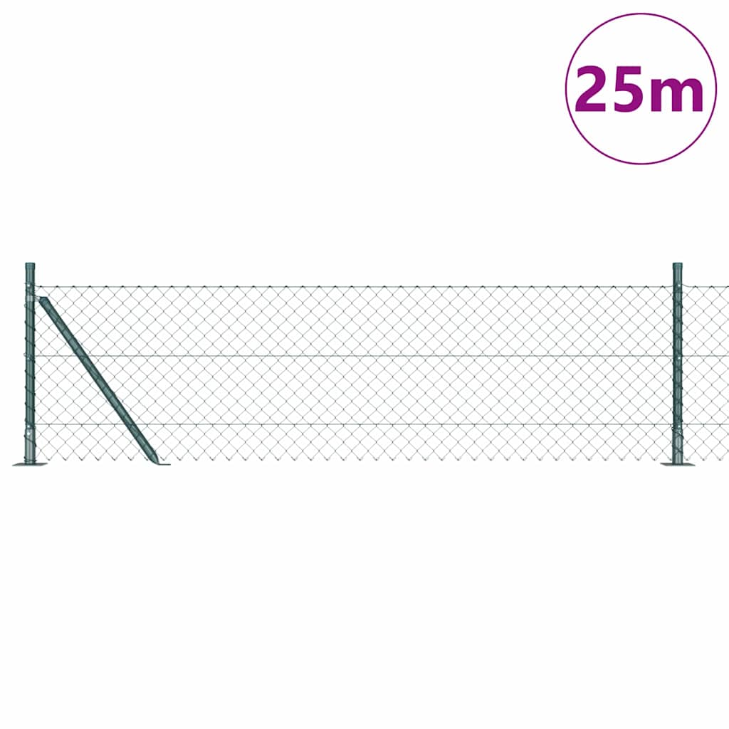 Set de Stâlpi de Gard Argintiu 25 x 0.6 m Oțel Galvanizat GartenMobel Dekor