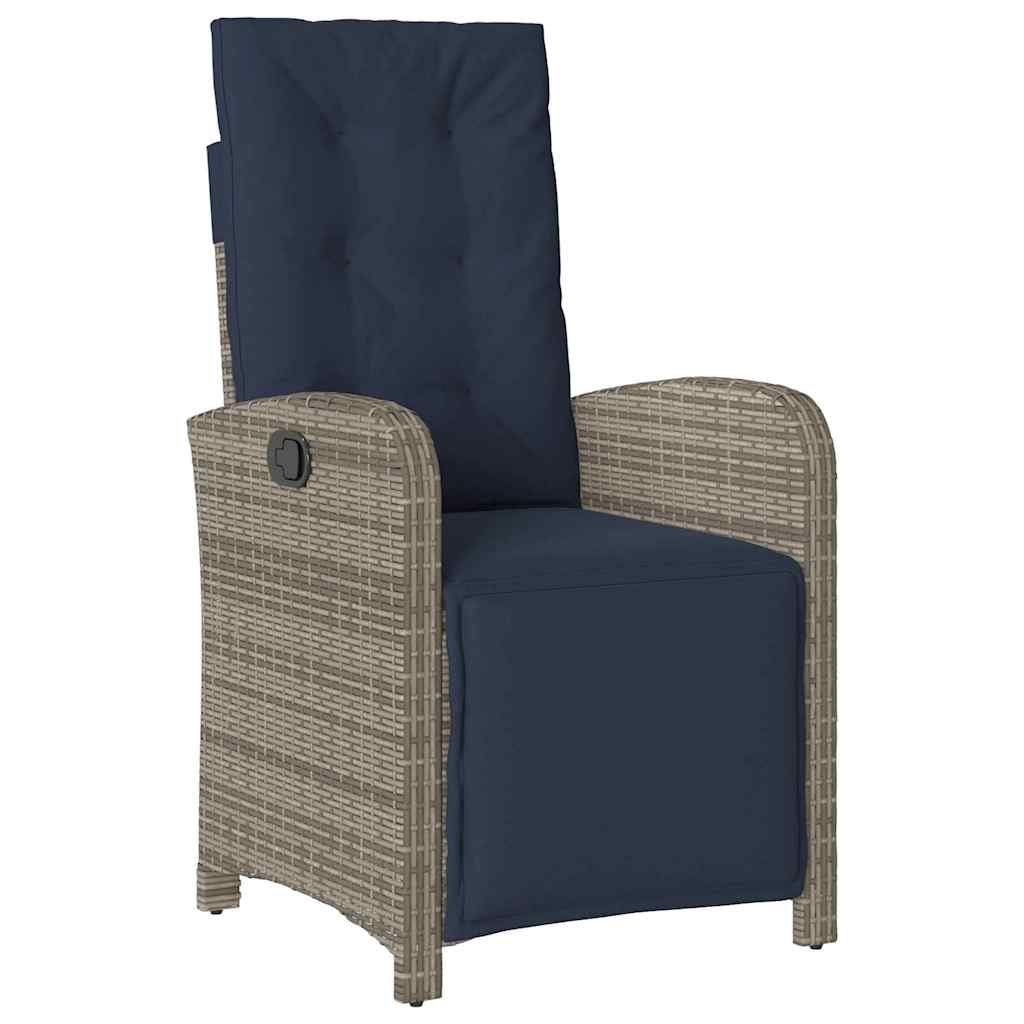 Set de dining pentru grădină , 5 piese, gri din ratan poly GartenMobel Dekor