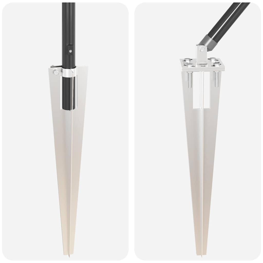 Stâlpi de gard cu vârf, 26 buc., Ø32 mm, 100 cm. oțel zincat GartenMobel Dekor