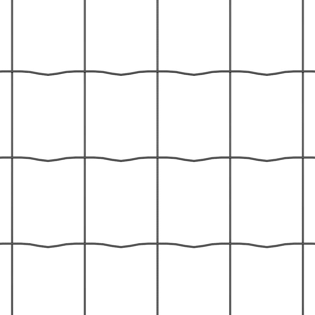 gard Euro cu 13 posturi în vârf 0.8x25 m Oțel Galvanizat Gri GartenMobel Dekor