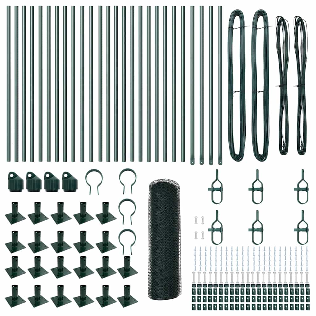 Gard Hexagonal Verde 0.5x50 m Oțel GartenMobel Dekor