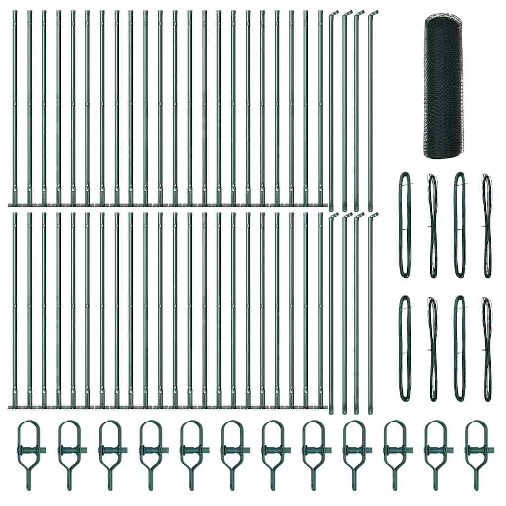 Gard Hexagonal Verde 0.6x100 m Oțel GartenMobel Dekor