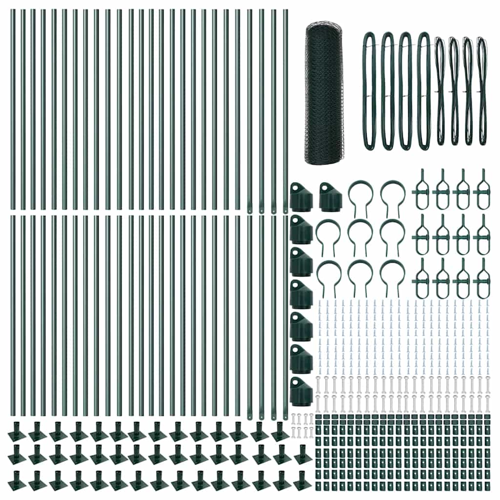 Gard Hexagonal Verde 0.6x100 m Oțel GartenMobel Dekor