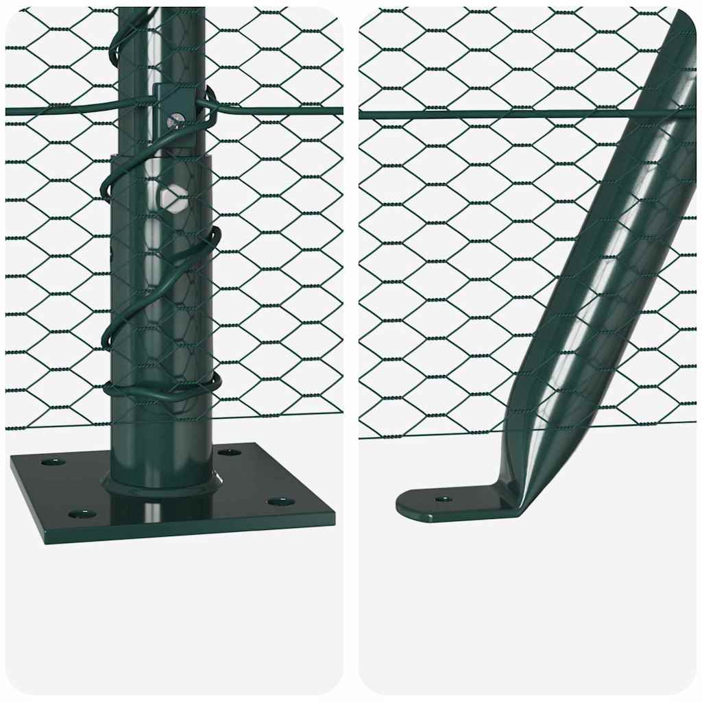 Împrejmuire Hexagonală  Verde 0.6x100 m Oțel GartenMobel Dekor