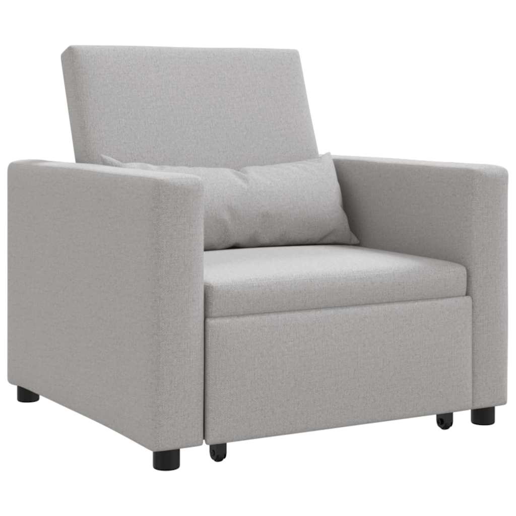 3 în 1 Sofa Singur Transformabil Gri Nor Țesătură GartenMobel Dekor