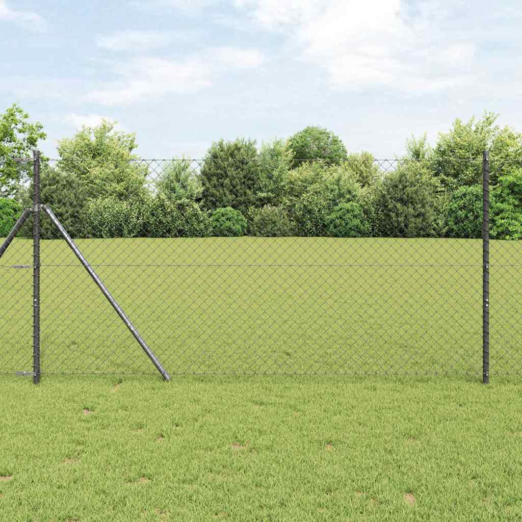 Gard Gri 10 x 1 m Metal GartenMobel Dekor