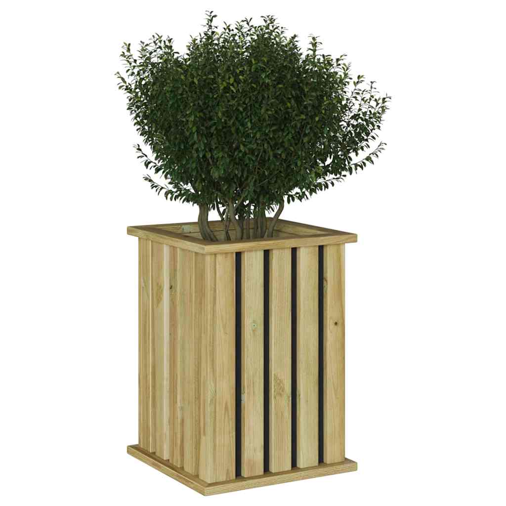 Ghiveci pentru grădină cu liner 33x33x45 cm Lemn de pin impregnat GartenMobel Dekor