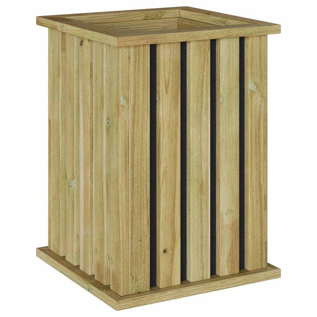 Ghiveci pentru grădină cu liner 33x33x45 cm Lemn de pin impregnat GartenMobel Dekor