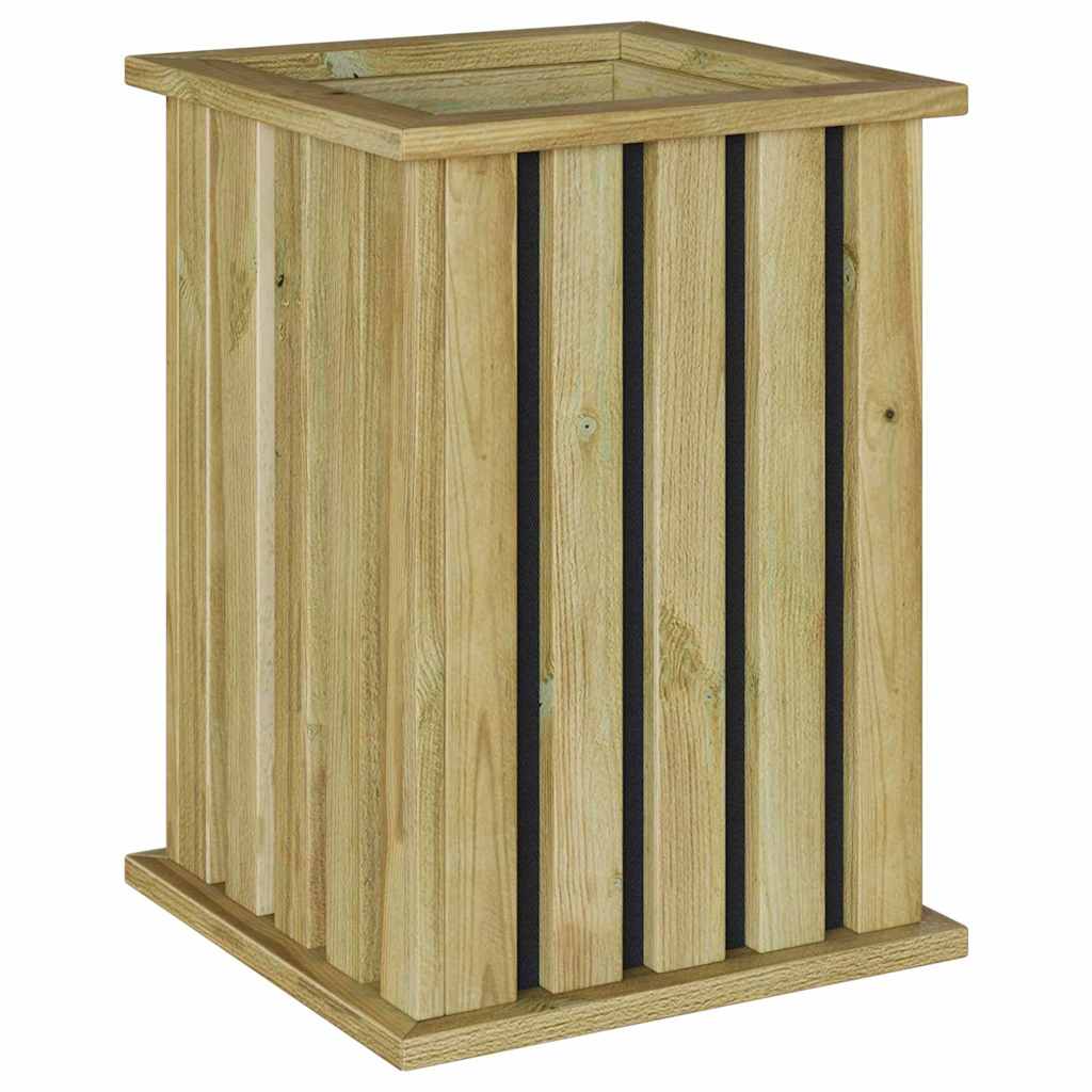 Ghiveci pentru grădină cu liner 33x33x45 cm Lemn de pin impregnat GartenMobel Dekor
