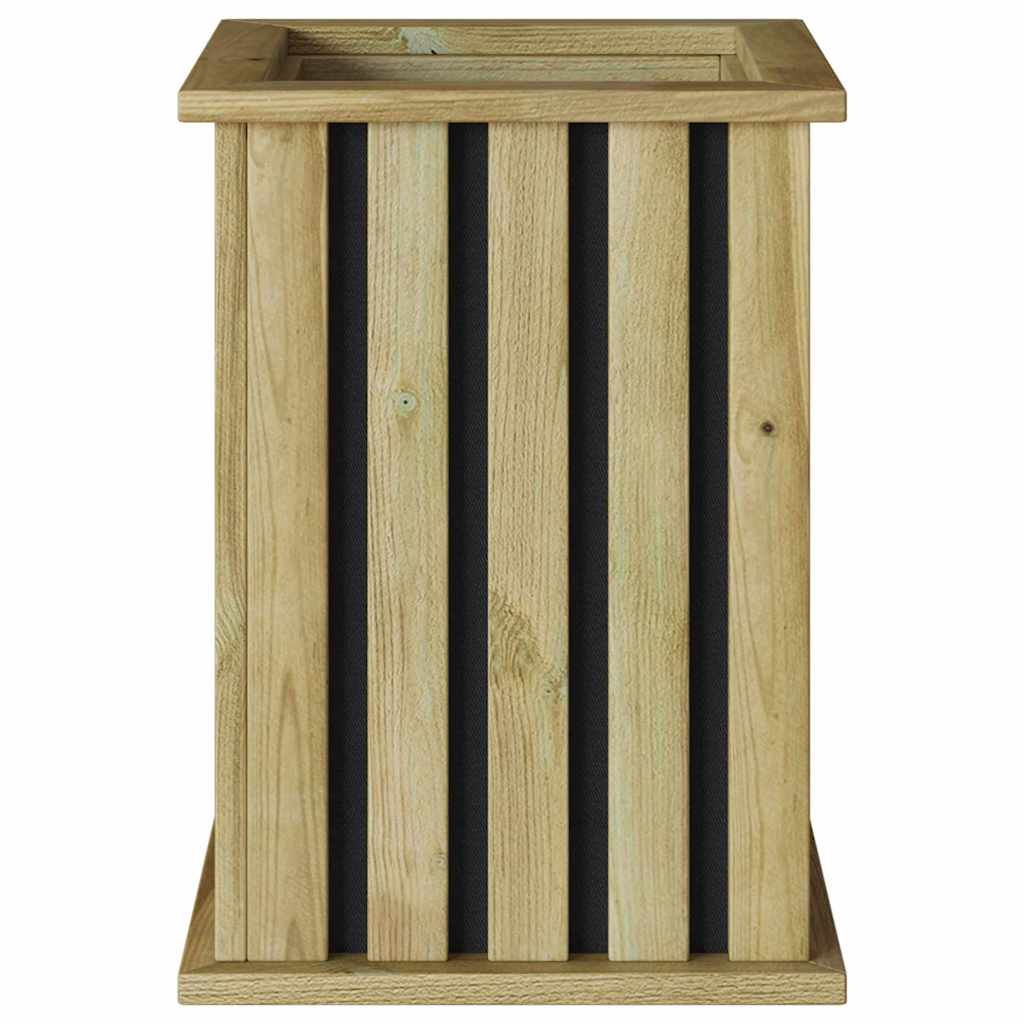 Ghiveci pentru grădină cu liner 33x33x45 cm Lemn de pin impregnat GartenMobel Dekor