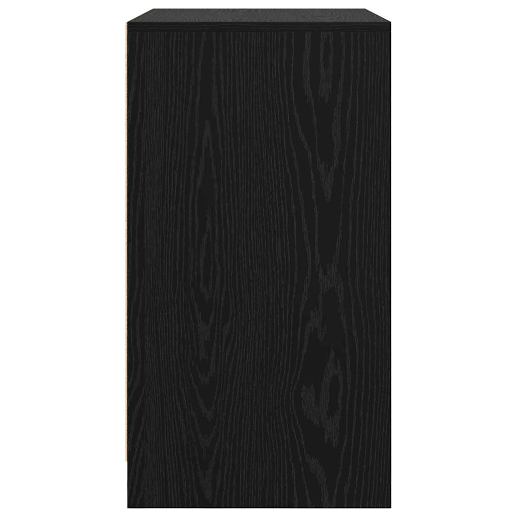 Masa laterală din stejar negru 70x41x75 cm Lemn prelucrat GartenMobel Dekor