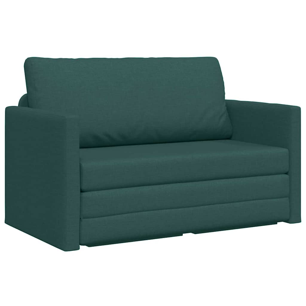 Pat de canapea 2 în 1 Verde închis 124x71x78 cm Țesătură GartenMobel Dekor