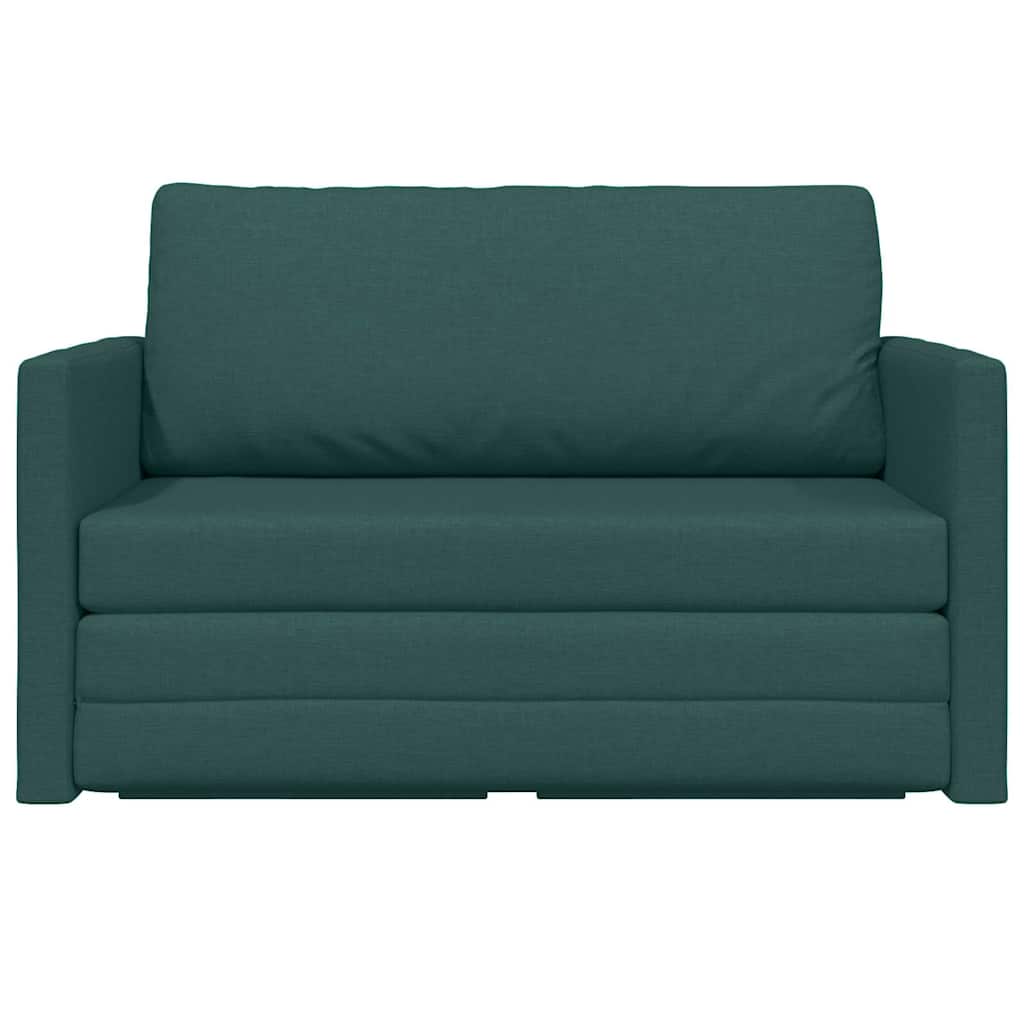 Pat de canapea 2 în 1 Verde închis 124x71x78 cm Țesătură GartenMobel Dekor