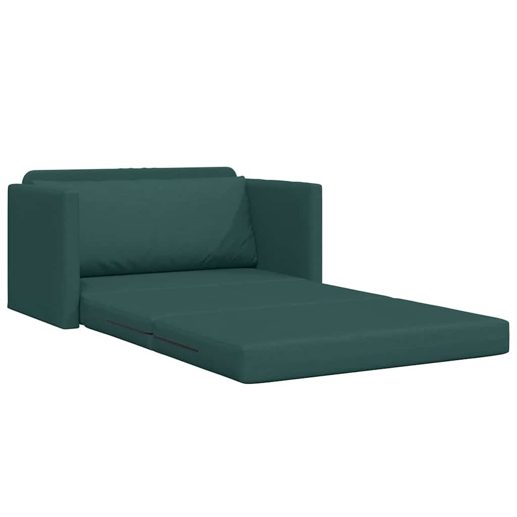 Pat de canapea 2 în 1 Verde închis 124x71x78 cm Țesătură GartenMobel Dekor