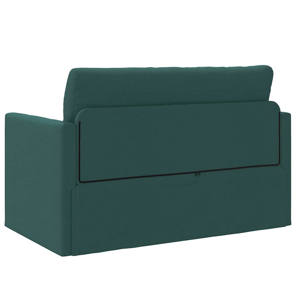 Pat de canapea 2 în 1 Verde închis 124x71x78 cm Țesătură GartenMobel Dekor