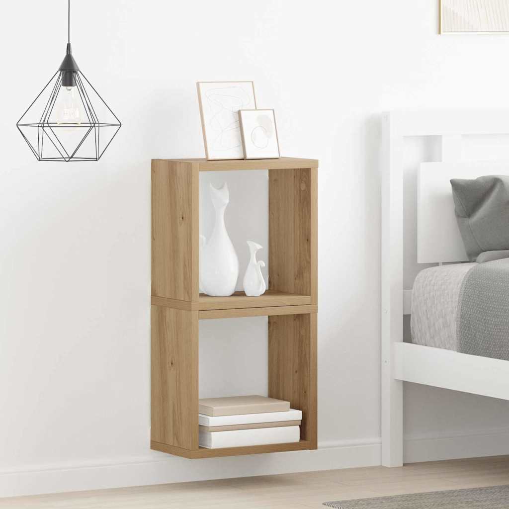 Rafturi pe Perete Stejar Artizanal MDF 26 x 15 x 26 cm GartenMobel Dekor
