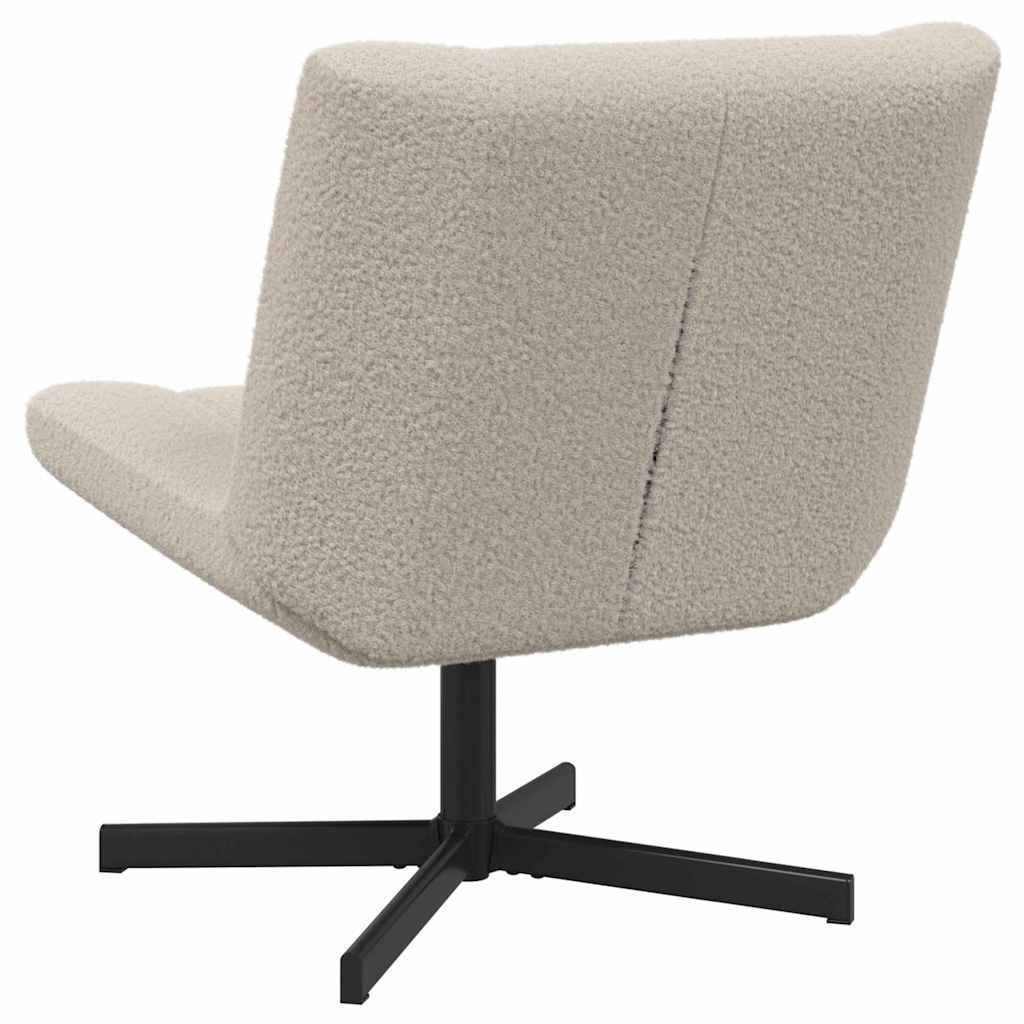 Scaun accent Gri deschis Material din poliester Standard Pivotant GartenMobel Dekor