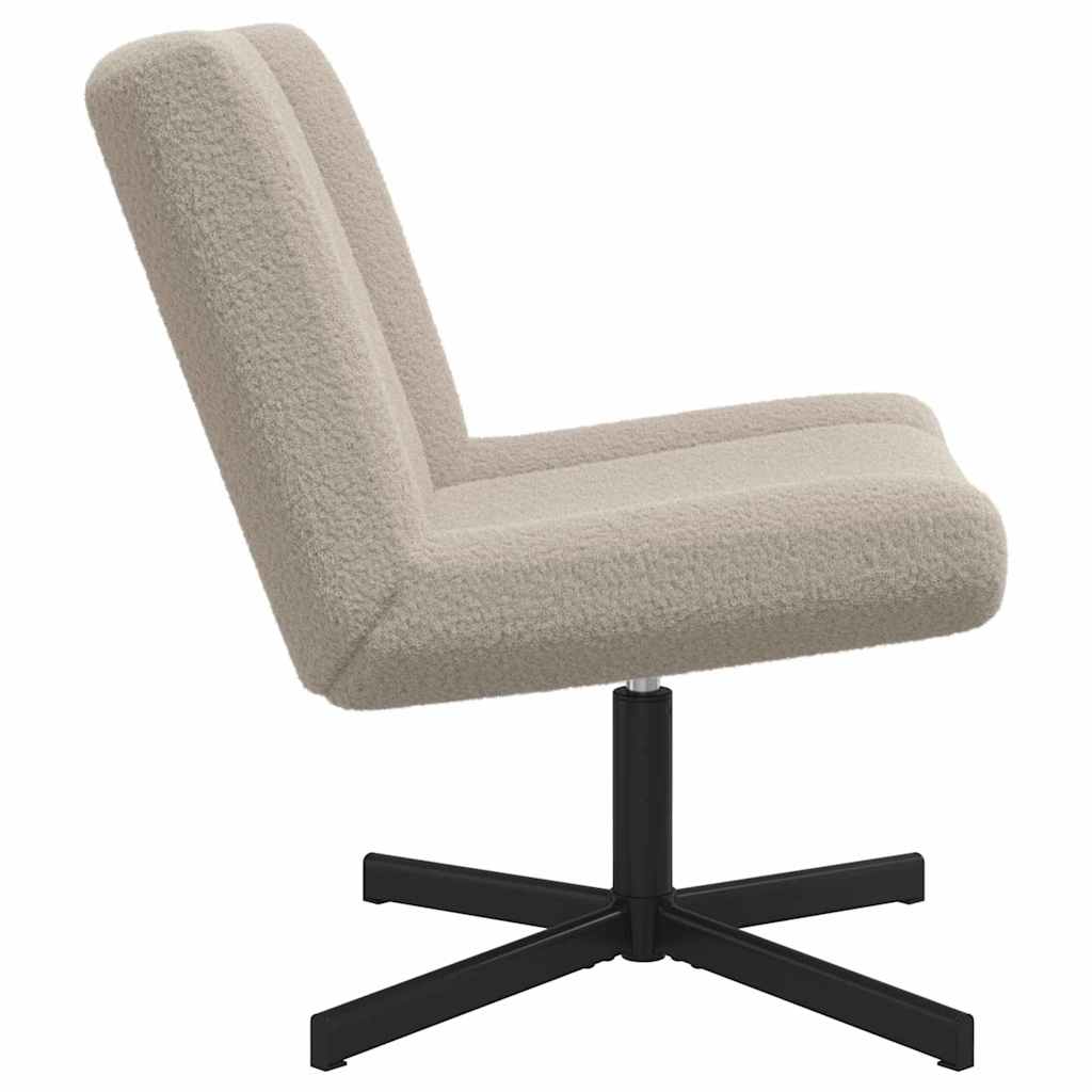 Scaun accent Gri deschis Material din poliester Standard Pivotant GartenMobel Dekor