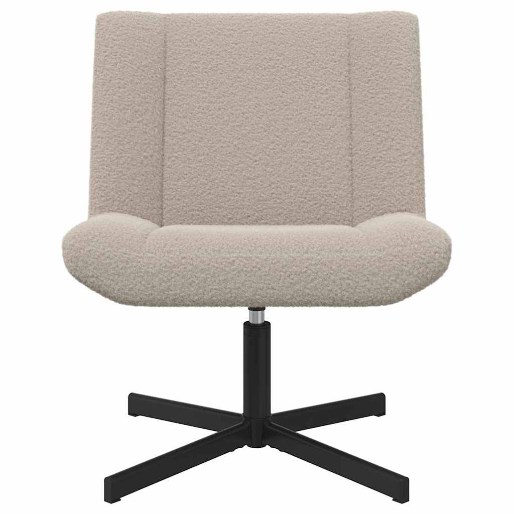 Scaun accent Gri deschis Material din poliester Standard Pivotant GartenMobel Dekor