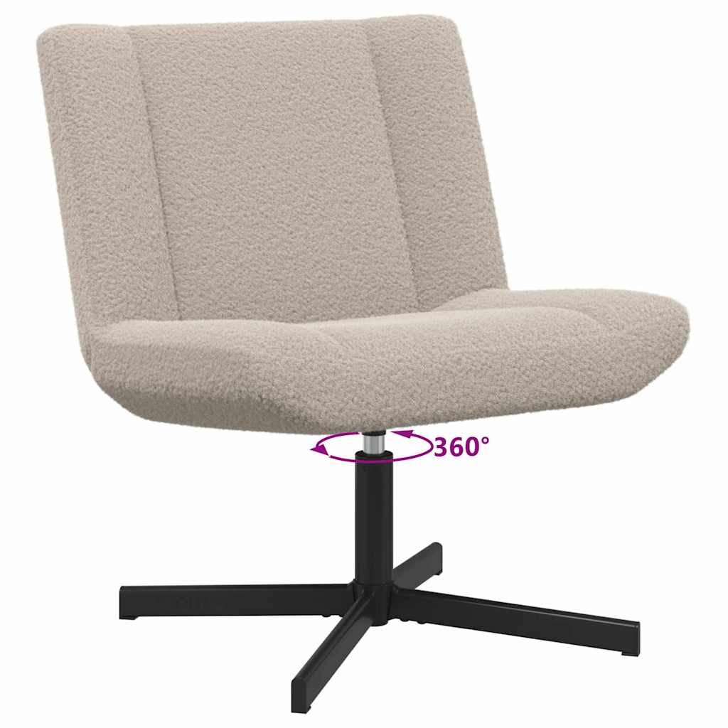 Scaun accent Gri deschis Material din poliester Standard Pivotant GartenMobel Dekor