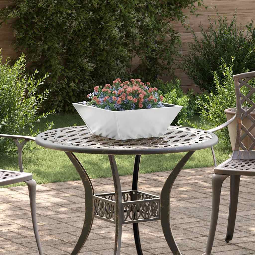 Set de ghivece pentru grădină , 5 bucăți, 40x40x15 cm, din oțel galvanizat. GartenMobel Dekor