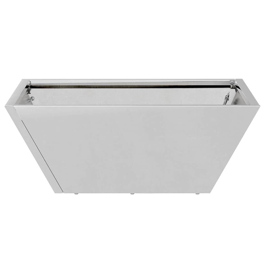 Set de ghivece pentru grădină , 5 bucăți, 40x40x15 cm, din oțel galvanizat. GartenMobel Dekor
