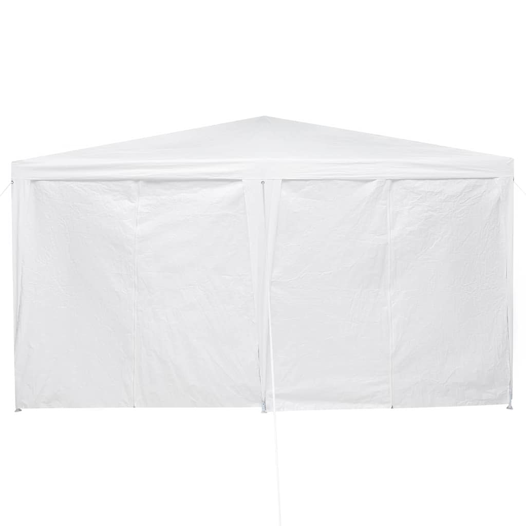 Tenda de petrecere , albă, cu 8 pereți laterali, 4x4 m din PE GartenMobel Dekor