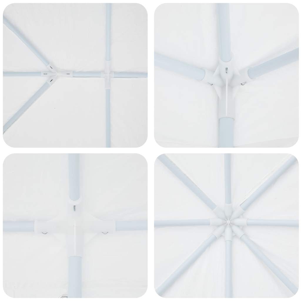 Tenda de petrecere , albă, cu 8 pereți laterali, 4x4 m din PE GartenMobel Dekor