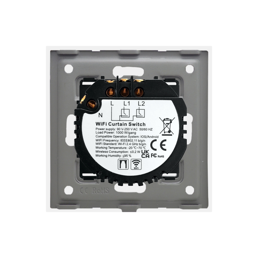 Intrerupator Wi-Fi Draperie cu Touch din Sticla LUXION SmartElectro IntelligentHouse