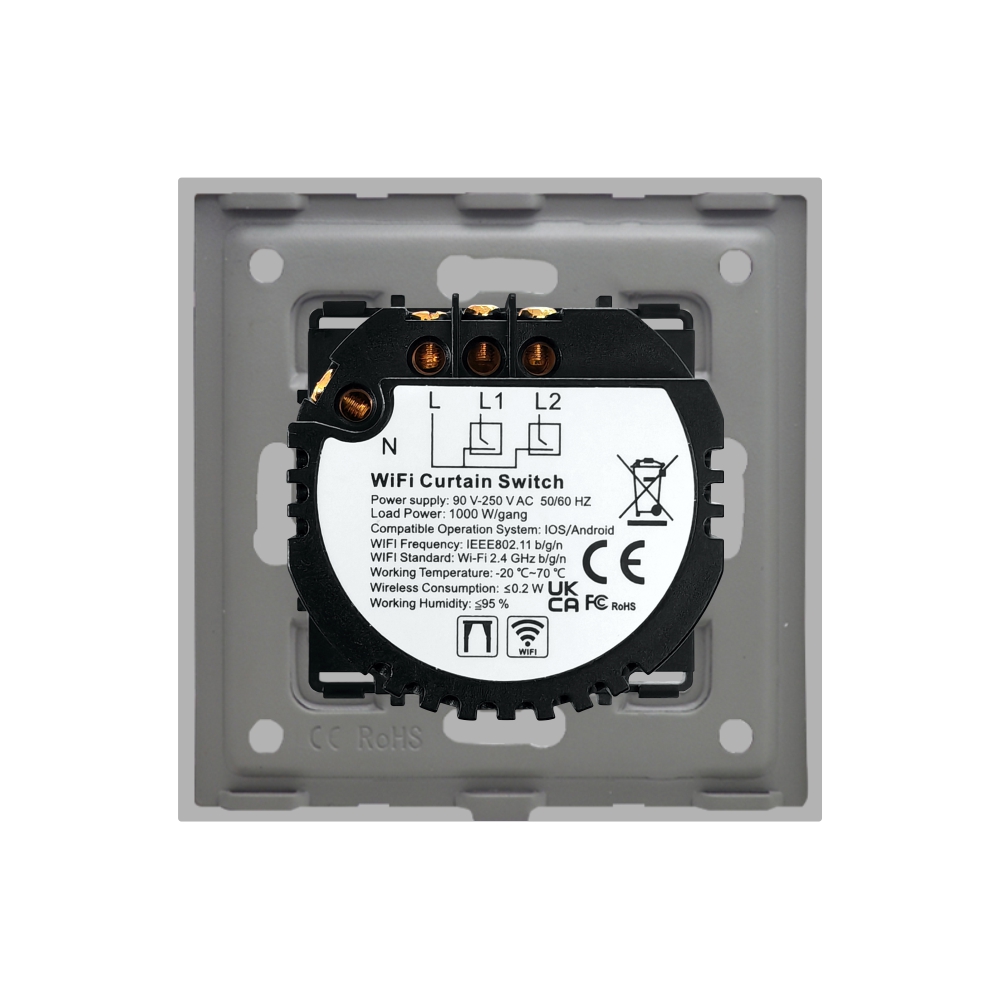 Intrerupator Wi-Fi Draperie cu Touch din Sticla LUXION SmartElectro IntelligentHouse