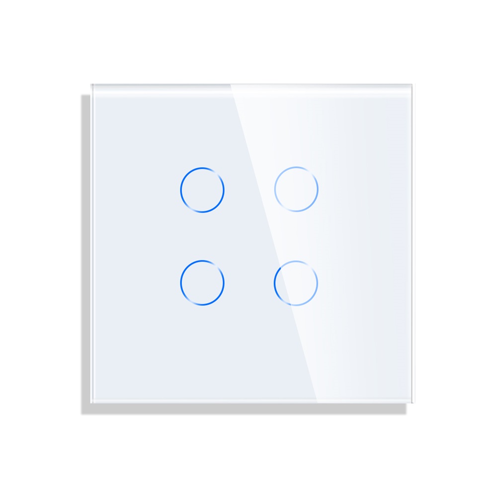 Panou Intrerupator Cvadruplu cu Touch Din Sticla LUXION SmartElectro IntelligentHouse