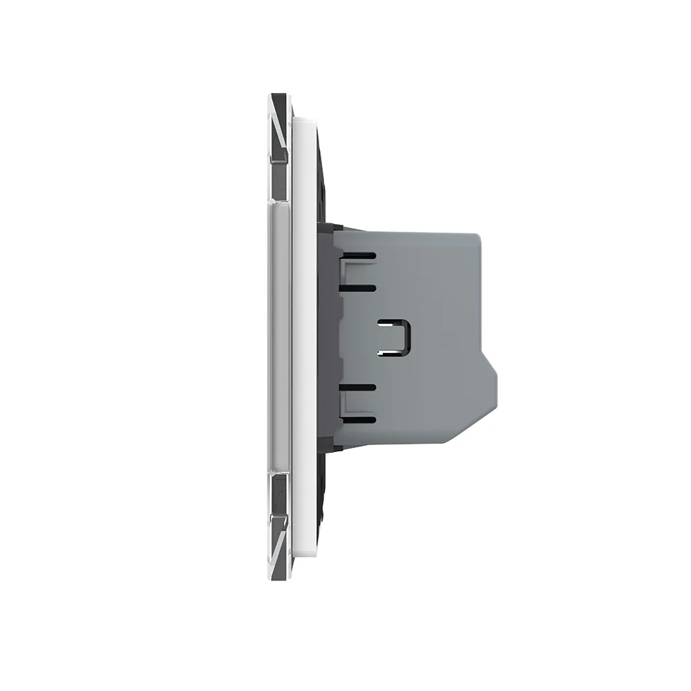 Intrerupator Dublu Cap Scara / Cruce cu Touch LIVOLO cu Rama din Sticla - Protocol Zigbee EC SmartElectro IntelligentHouse