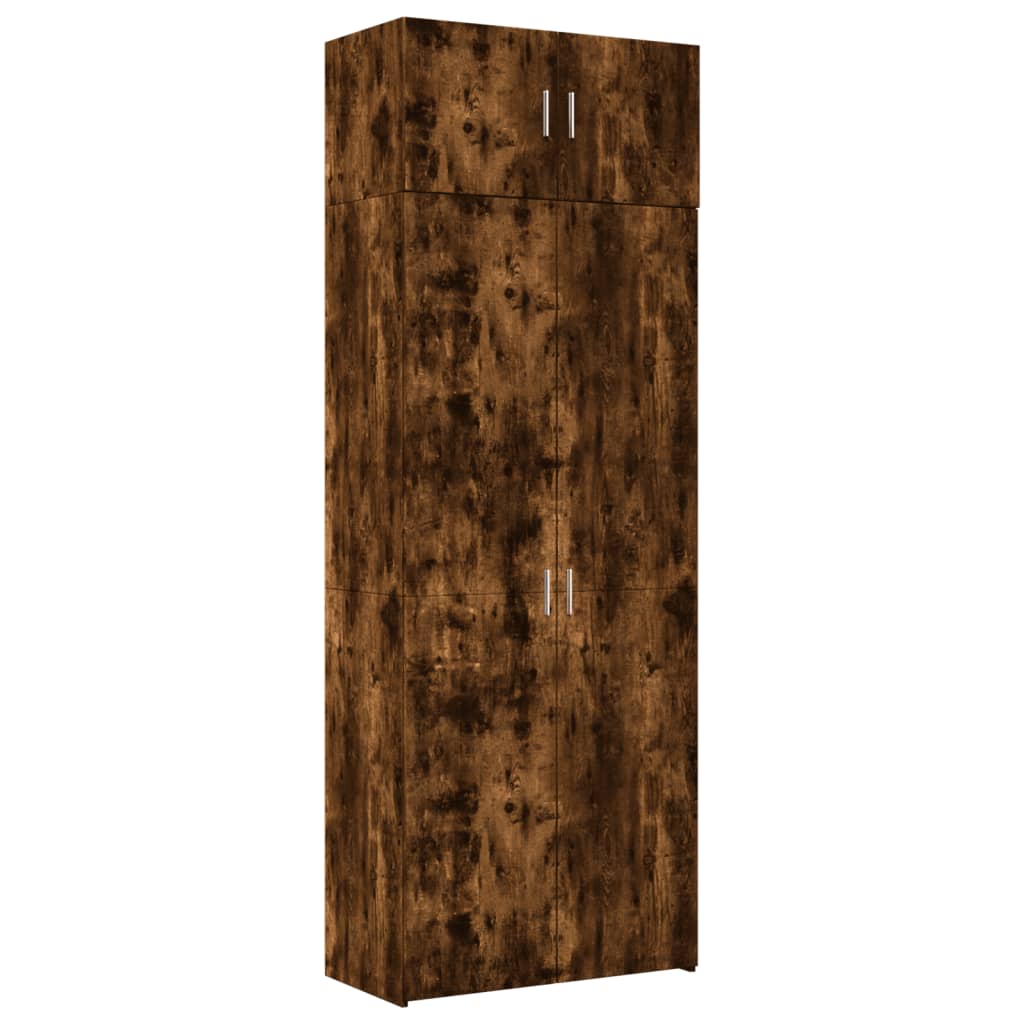Dulap depozitare stejar fumuriu 80x42,5x225 cm lemn prelucrat GartenMobel Dekor