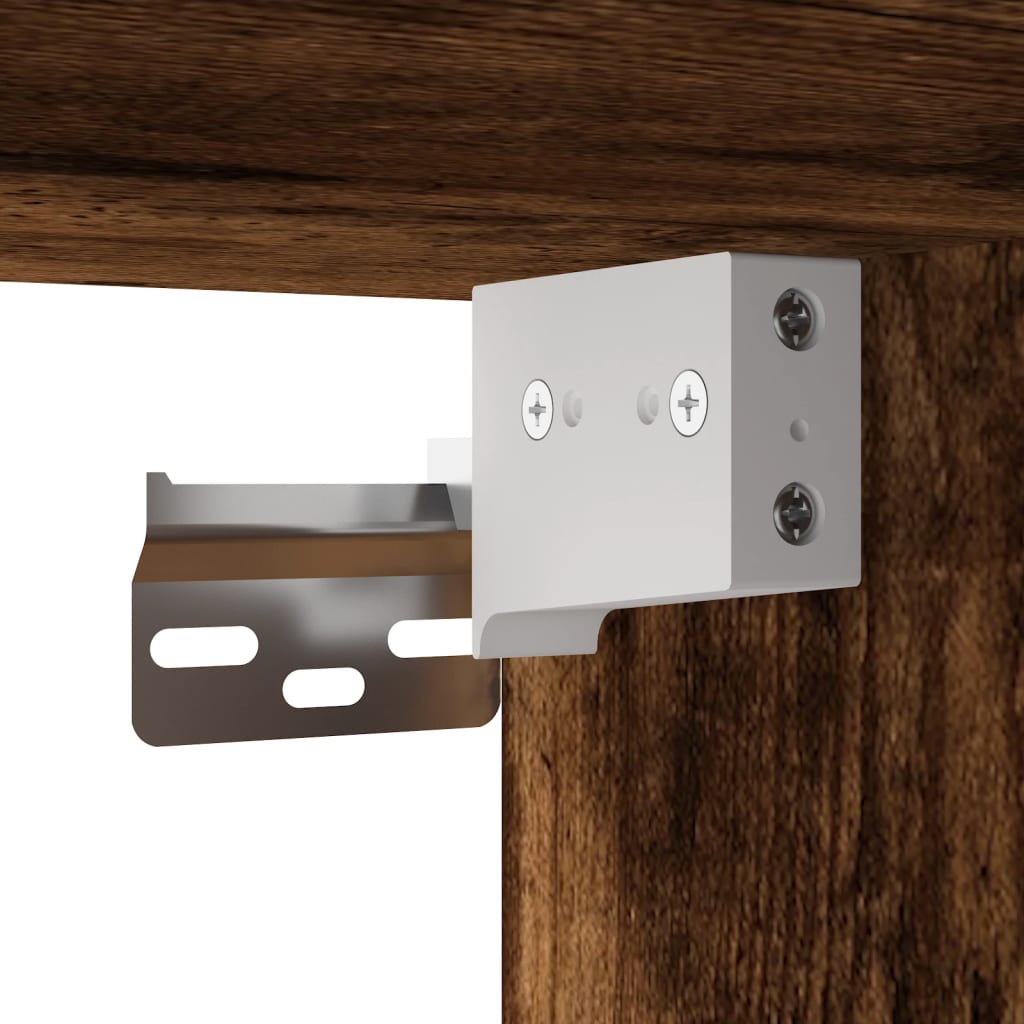 Dulap depozitare stejar fumuriu 80x42,5x225 cm lemn prelucrat GartenMobel Dekor