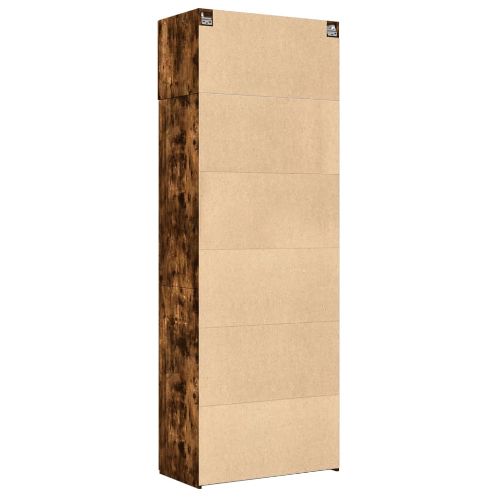 Dulap depozitare stejar fumuriu 80x42,5x225 cm lemn prelucrat GartenMobel Dekor