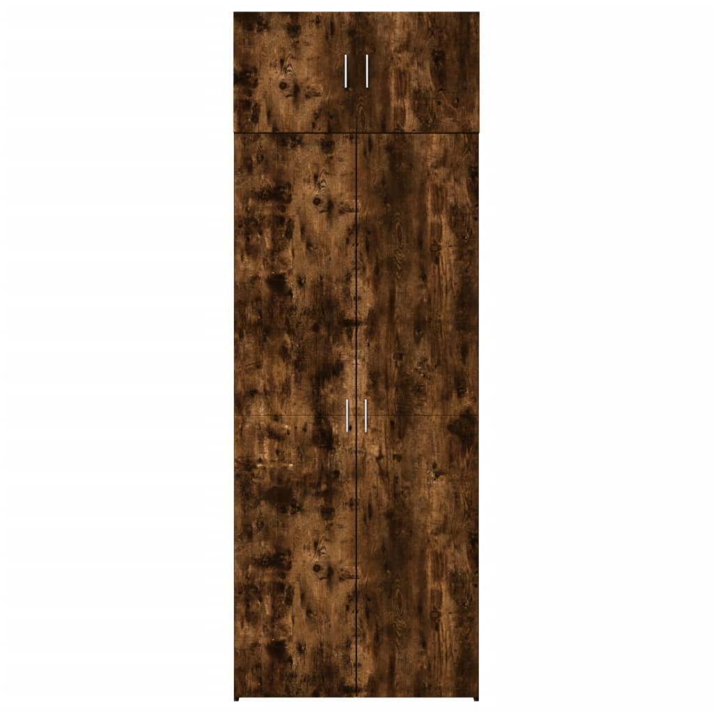 Dulap depozitare stejar fumuriu 80x42,5x225 cm lemn prelucrat GartenMobel Dekor