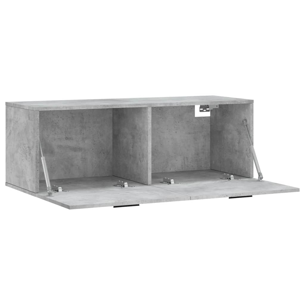Dulap de perete, gri beton, 100x36,5x35 cm, lemn prelucrat GartenMobel Dekor