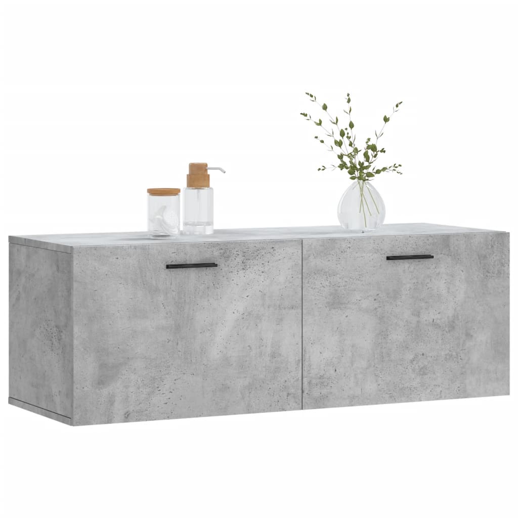 Dulap de perete, gri beton, 100x36,5x35 cm, lemn prelucrat GartenMobel Dekor